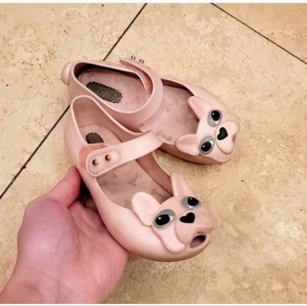Mini Melissa Pink Puppy Face Shoes